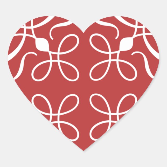 Nadar en el Pegatina Candy Red Heart (Anverso)