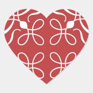 Nadar en el Pegatina Candy Red Heart