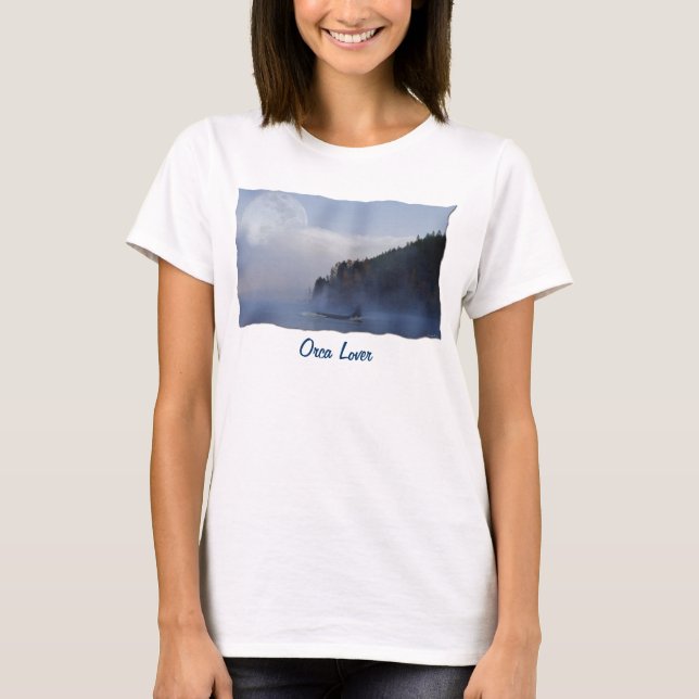 NADAR ORCA Y SUPER LUNA Camisa de Moda (Anverso)