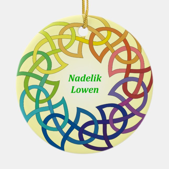 Nadelik Lowen - ornamento de Cornualles del (Frente)