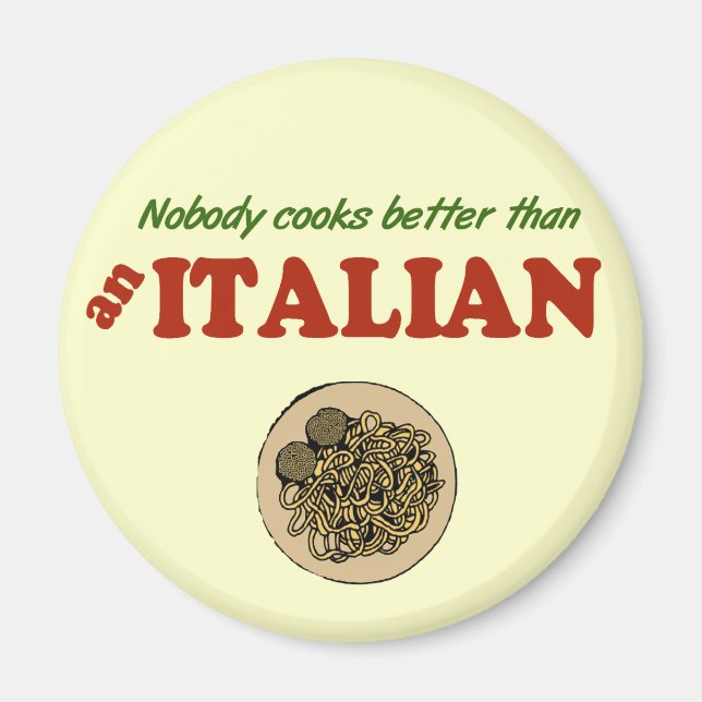 Nadie cocina mejor que un imán italiano (Frente)
