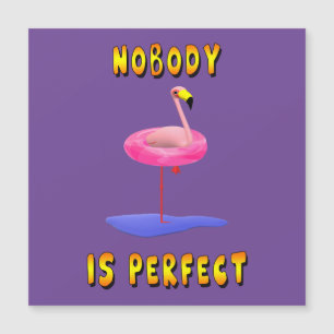 Nadie es perfecto - flamingo con anillo de natació