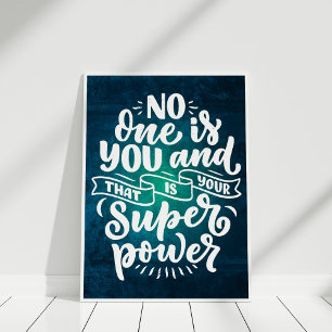 Nadie Es Tú Arte de Pared de Cita Motivacional