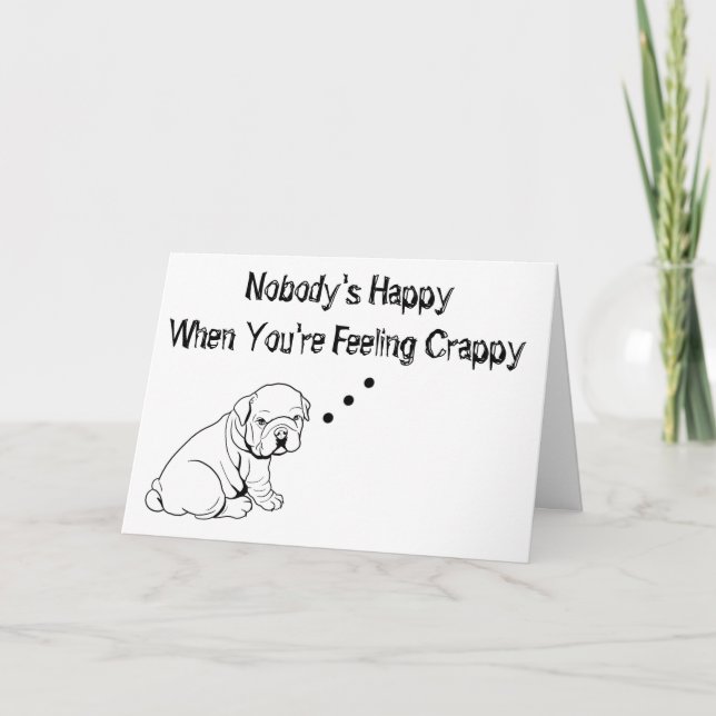 *NADIE ESTÁ FELIZ CUANDO TE SIENTES TARJETA CRAPPY (Anverso)