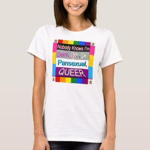 Nadie sabe que soy camiseta RARA Pansexual de Demi