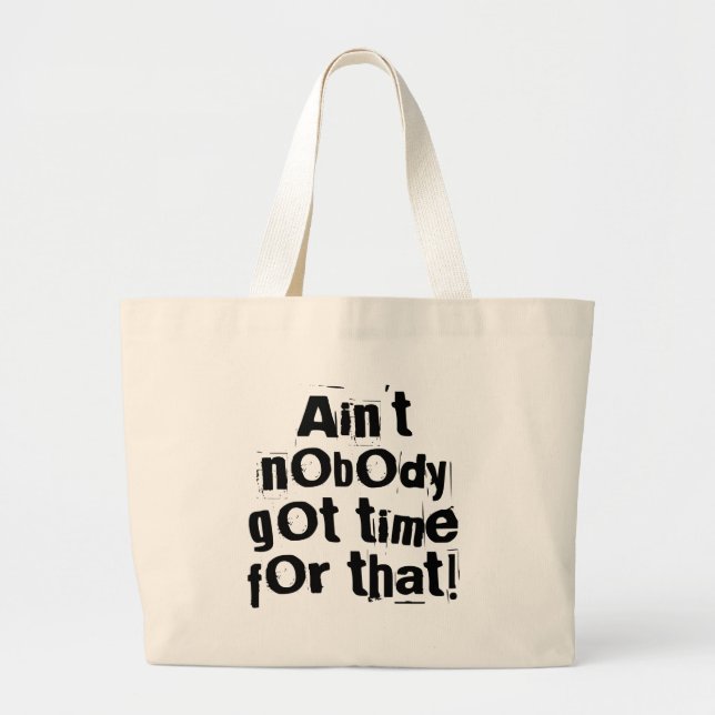 Nadie tiene tiempo para esa bolsa (Frente)