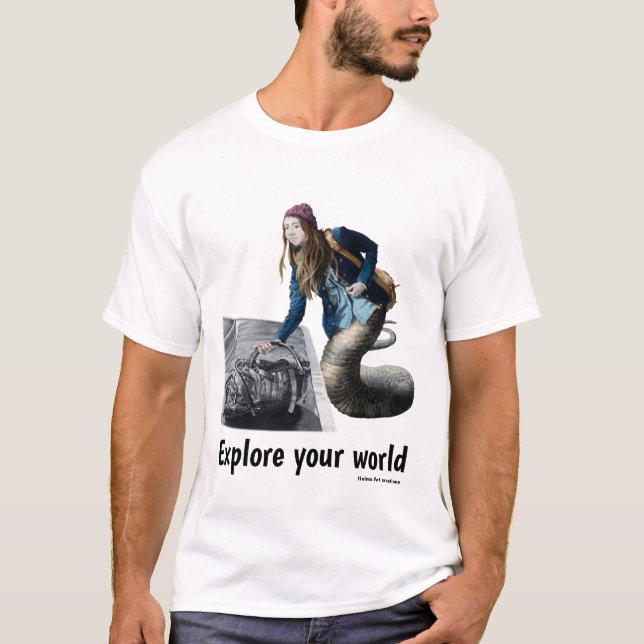 Naga Explorando la camiseta de arte de la fantasía (Anverso)