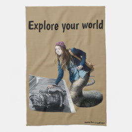 Naga Explore World Travel Fantasy Kitchen Toalla