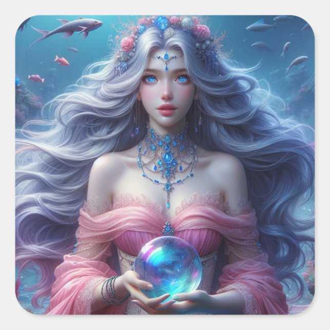 Naia - Pegatina de arte de la colección de sirenas (Anverso)
