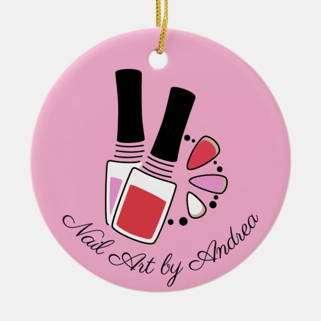 Nail Art Design Ornamento cerámico (Frente)