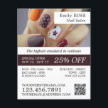 Nail Art, Técnico de uñas, Publicidad en Salon de<br><div class="desc">Nail Art,  Nail Technician,  Nail Salon Advertising Flyers By The Business Card Store.</div>
