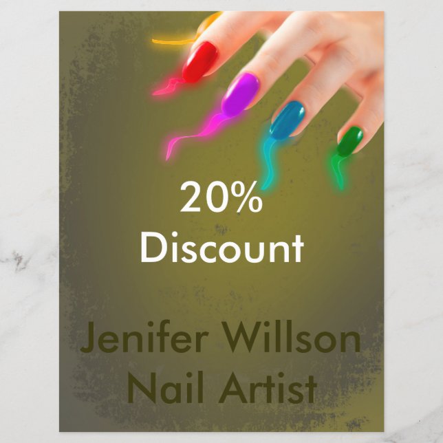 Nail Artist Discount Flyer (Frente)