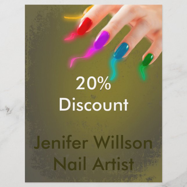 Nail Artist Discount Flyer (Frente)