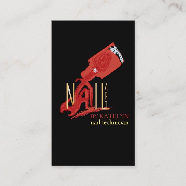 NailArt - Tarjeta de visita / de negocios (Anverso)