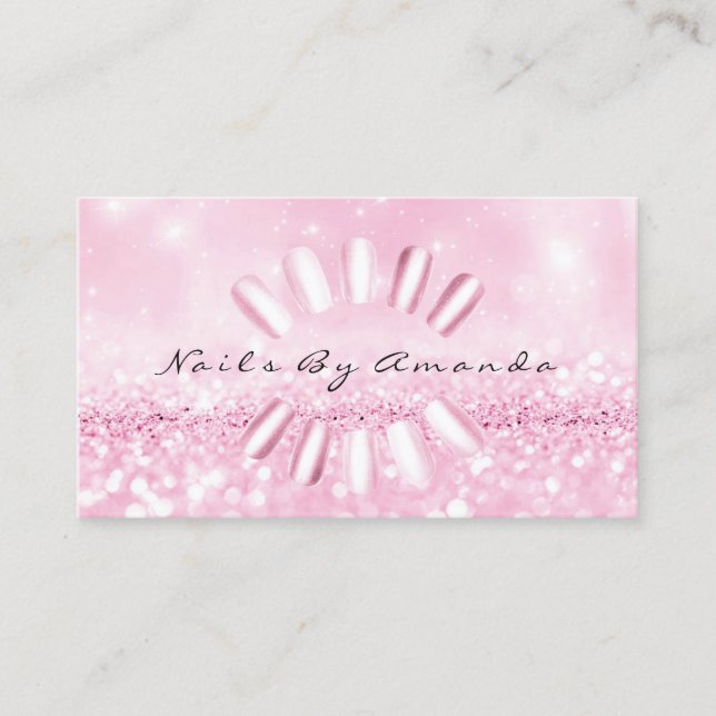 Nails Artist Manicure Purpurina Cita Rosa (Anverso)