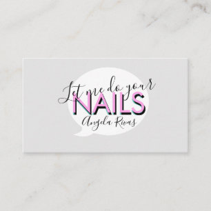 Nails Salon Cita Tarjeta de visita rosa