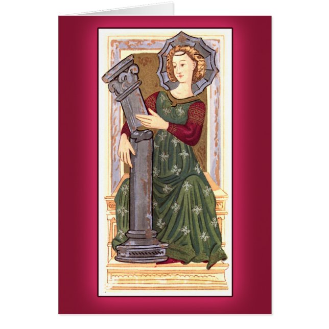 Naipe antiguo de Tarot:  Fuerza (Frente)