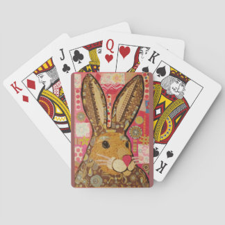 Naipes con diseño brillante del conejo