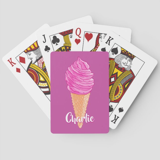 Naipes conocidos de encargo del helado (Reverso)