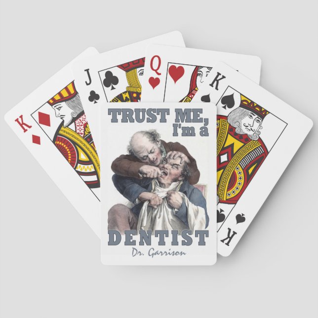 Naipes conocidos de encargo del humor del DENTISTA (Reverso)