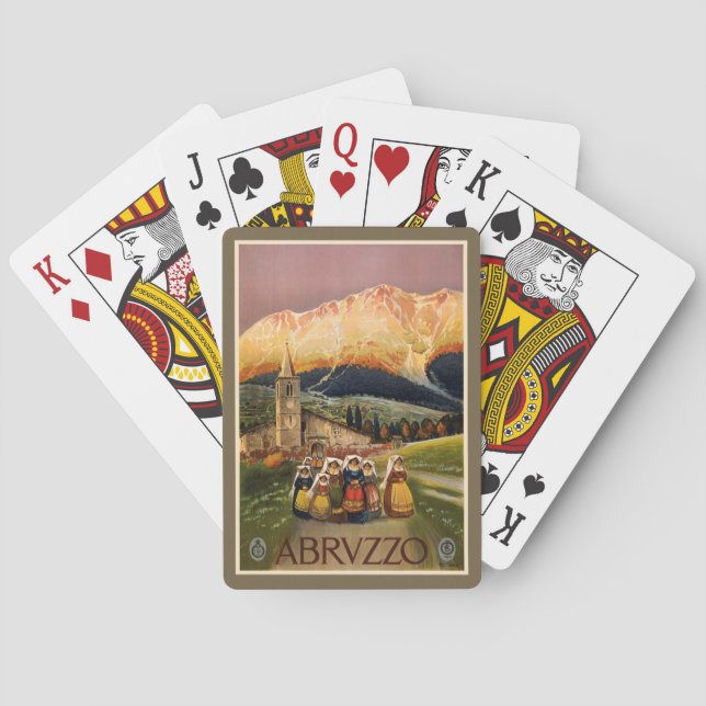 Naipes de Abrvzzo Italia del vintage (Reverso)