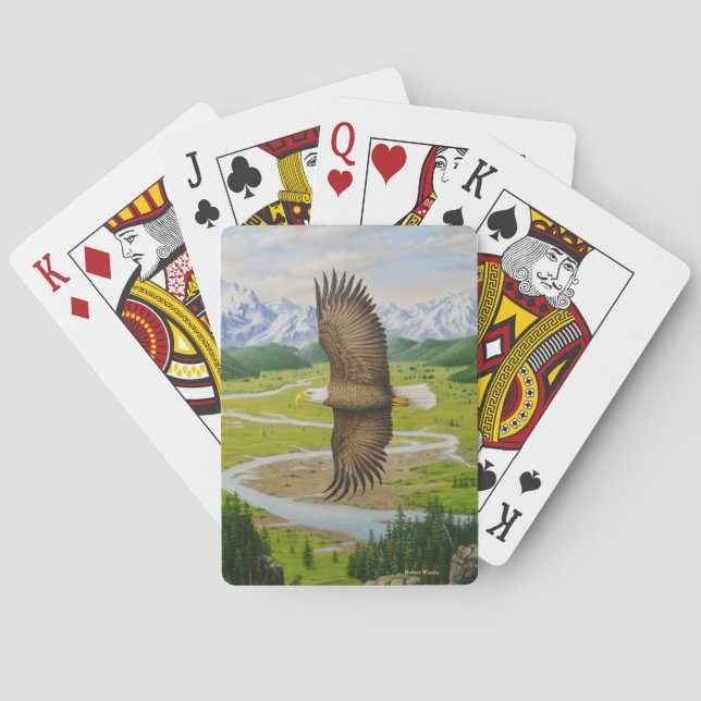 Naipes de Eagle calvo (Reverso)