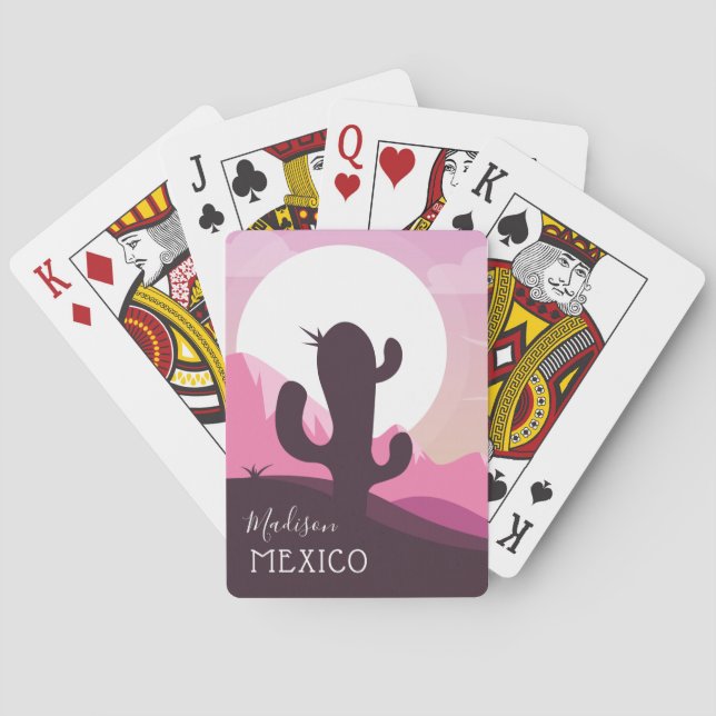 Naipes de encargo del nombre y del texto del (Reverso)