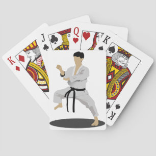 Naipes de la actitud del karate