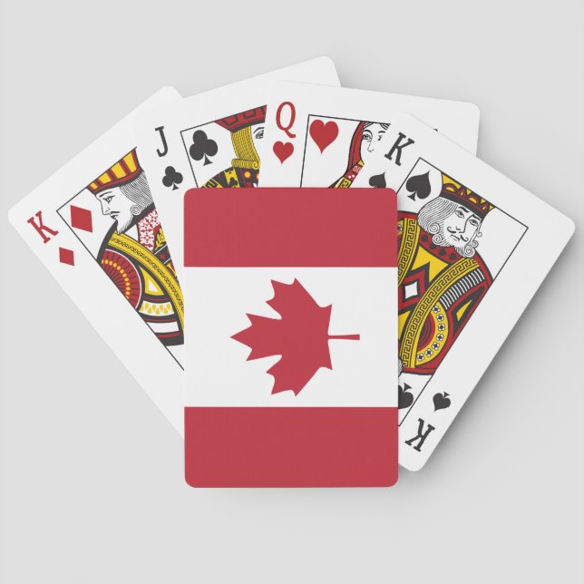 Naipes de la bandera de Canadá (Reverso)