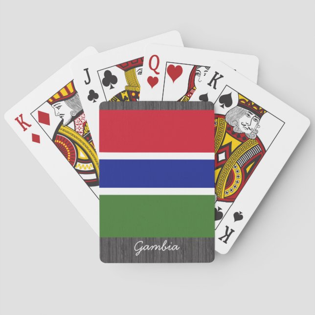 Naipes de la bandera de Gambia (Reverso)