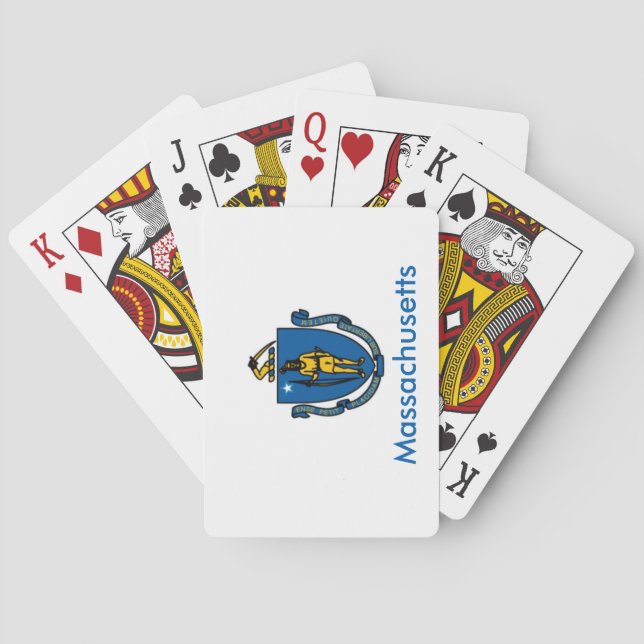 Naipes de la bandera del estado de Massachusetts (Reverso)