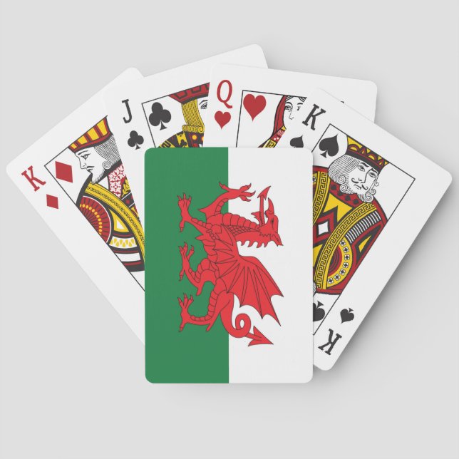 Naipes de la bandera Galés (Reverso)