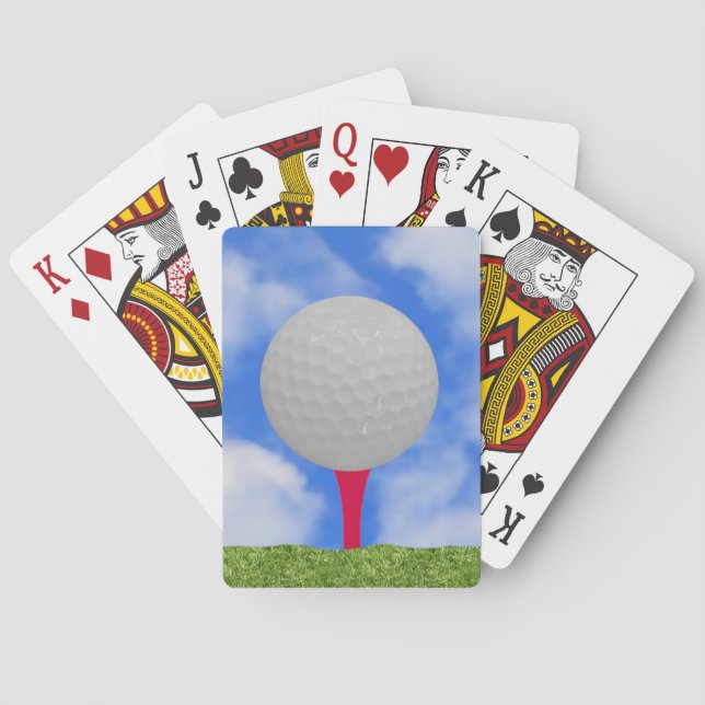 Naipes de la bicicleta del tema del golf (Reverso)