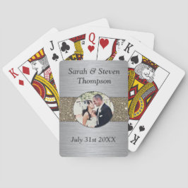 Naipes de la foto de la celebración de la boda
