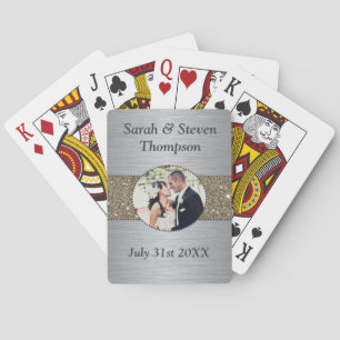 Naipes de la foto de la celebración de la boda