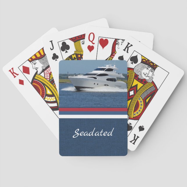 Naipes de la foto personalizados con su barco (Reverso)