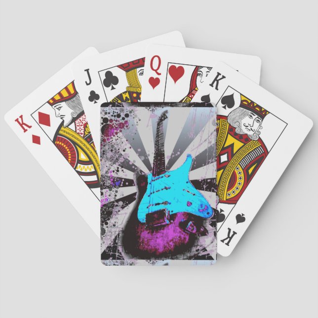 Naipes de la guitarra eléctrica (Reverso)