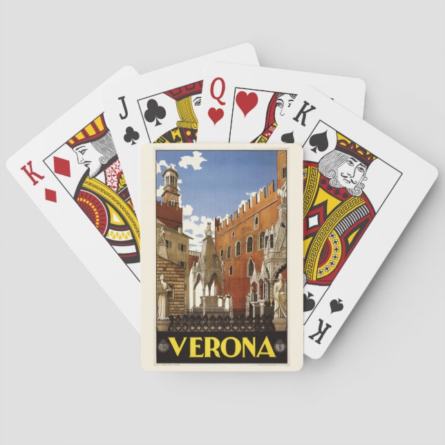 Naipes de Verona Italia del vintage (Reverso)