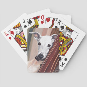 Naipes del arte del perro de Whippet