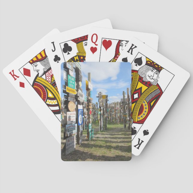 Naipes del bosque del Rótulo del Yukón (Reverso)