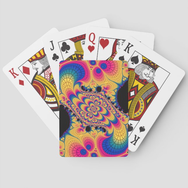 Naipes del fractal del arco iris (Reverso)