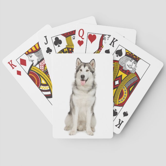 Naipes del Malamute de Alaska (Reverso)