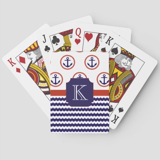 Naipes del monograma del ancla (Reverso)