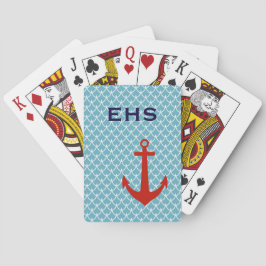 Naipes del monograma del ancla
