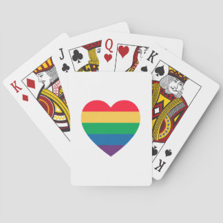 Naipes del orgullo del corazón del arco iris