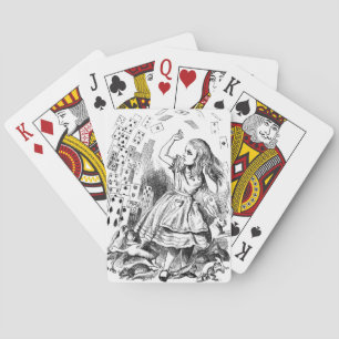 Naipes del país de las maravillas de Alicia de la