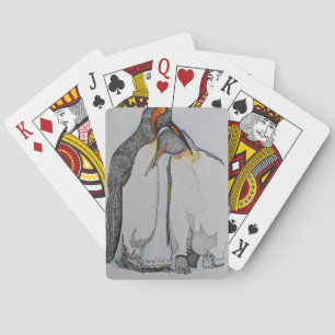 Naipes del pingüino, tarjetas del diseño del