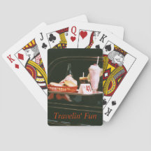 Naipes del recuerdo del viaje del vintage