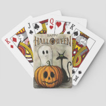 naipes del tema de Halloween