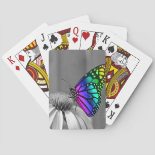 Naipes florales magníficos de la mariposa